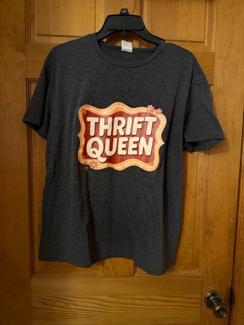 Thrift Queen Graphic Tee - Charcoal